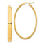 14k High Polished 5mm Oval Hoop Earrings