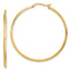 14K Polished Diamond-Cut Hoop Earrings