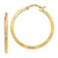 Knife-Edge Tube Hoop Earrings in 14K Yellow Gold, 33.75mm Diamond-Cut - Sophia Jewelers