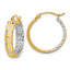 White In/Out Hoop Earrings in 14K Yellow Gold, 20mm - Sophia Jewelers