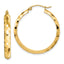 Hoop Earrings in 14K Yellow Gold, 3.8x30mm Diamond-Cut - Sophia Jewelers