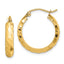 Round Tube Hoop Earrings in 14K Yellow Gold, 21.25mm Diamond-Cut - Sophia Jewelers