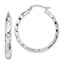 Hoop Earrings in 14K White Gold, 30mm Diamond-Cut - Sophia Jewelers