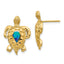 Created Opal Turtle Stud Earrings in 14K Yellow Gold, 13.93mm - Sophia Jewelers