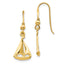 Sailboat French Hook Dangle Earrings in 14K Yellow Gold - Sophia Jewelers