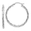 Twisted Hoop Earrings in 14K White Gold, 33.75mm - Sophia Jewelers