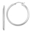 Knife-Edge Tube Hoop Earrings in 14K White Gold, 32.75mm - Sophia Jewelers