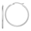 Knife-Edge Tube Hoop Earrings in 14K White Gold, 39.25mm - Sophia Jewelers