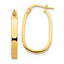 14K 3x2mm Oval Hoop Earrings