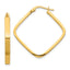 14K 2x2mm Square Hoop Earrings