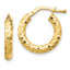 Tube Hoop Earrings in 14K Yellow Gold, 3x17mm Diamond-Cut - Sophia Jewelers