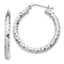 Larger Diameter Tube Hoop Earrings in 14K White Gold, 27mm Diamond-Cut - Sophia Jewelers