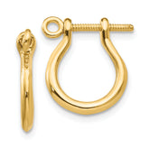 14k 3D Shackle Link Screw Earrings