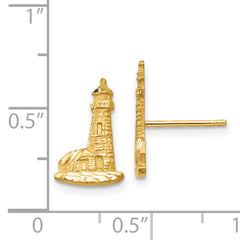 14K Diamond-cut Lighthouse Earrings
