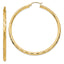 14k Diamond-cut Hoop Earrings