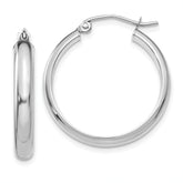 14k White Gold Hoop Earrings