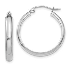 14k White Gold Hoop Earrings