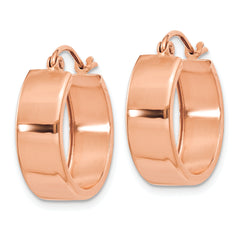 14k Rose Gold Polished Hoop Earrings