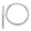 14k White Gold Polished Endless Tube Hoop Earrings