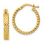 Small Patterned Hoop Earrings in 14K Yellow Gold, 20mm - Sophia Jewelers