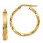 Scalloped Edge Hoop Earrings in 14K Yellow Gold, 25.5x27mm - Sophia Jewelers
