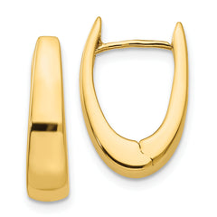 14k Polished Hinged Hoop Earrings
