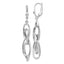 14K White Gold Polished Dangle Leverback Earrings
