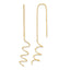 14k Polished Diamond-cut Spiral Threader Earrings