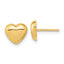 14k Gold Polished Heart Post Earrings