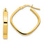 14K Flat Edge Square Hoop Earrings