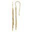 14k Polished Diamond-cut Chain and Bar Shepherd Hook Earrings