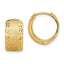Hoop Earrings in 14K Yellow Gold, 14mm Textured & Diamond-Cut - Sophia Jewelers