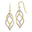 Twisted French Hook Dangle Earrings in 14K Two-Tone Gold - Sophia Jewelers