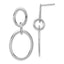 Ovals Stud Dangle Earrings in 14K White Gold, 17mm - Sophia Jewelers