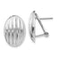 14K White Gold Polished Fancy Omega Back Post Earrings