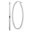 14K White Gold Large Oval Hoop Earrings
