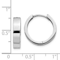 14k White Gold Hinged Earrings