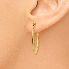 14K Polished Hoop Earrings