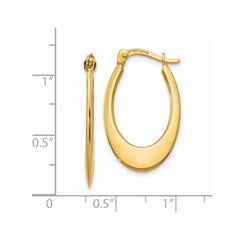 14K Polished Hoop Earrings