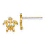 14K Peace Turtle Post Earrings
