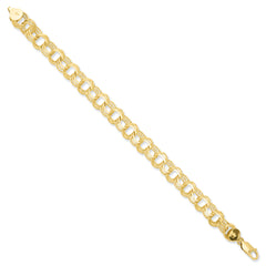 14k Triple Link Charm Bracelet