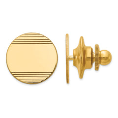 14k Men's Circular w/Line Design Tie Tac