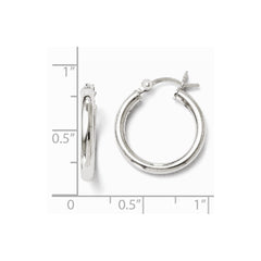 Leslie's Sterling Silver Polished Hinged Hoop Earrings