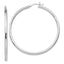 Sterling Silver Rhodium-plated Polished Hinged Hoop Earrings