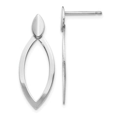 Sterling Silver Rhodium-plated Polished Post Dangle Earrings