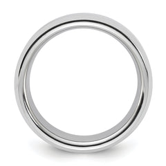 Vitalium Polished 8mm Beveled Edge Band