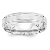 14K White Gold Light Comfort Fit Fancy Band