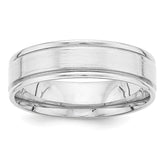 14K White Gold Heavy Comfort Fit Fancy Band
