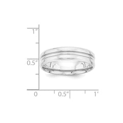 14K White Gold Light Comfort Fit Fancy Band