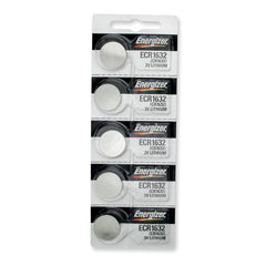 Pkg/(5) Type 1632 Energizer Lithium Batteries Tear Strip